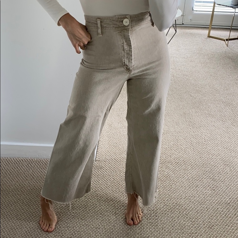 Zara straight leg cropped denim